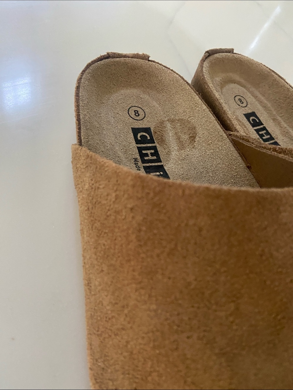 CHIC Suede Mule Clogs in Brown - Picture 6 of 14